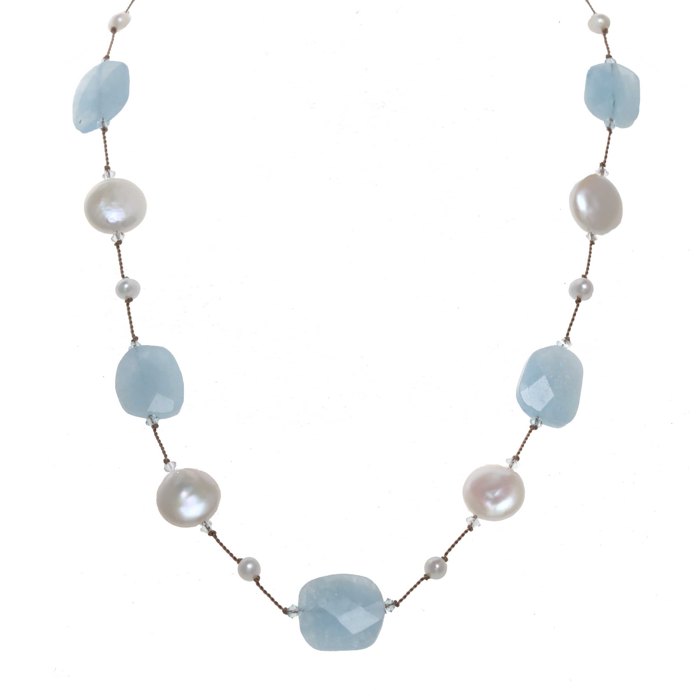 Aquamarine And Pearl Necklace Great Purchase | www.kac.si